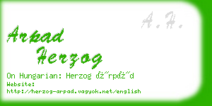 arpad herzog business card